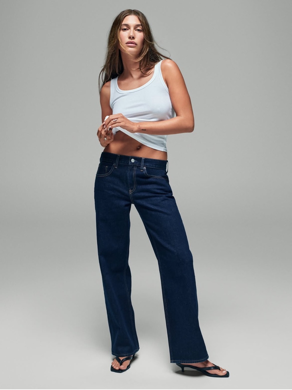 Limited Edition Hailey Bieber x GAP Low Rise Loose Jean- Medium Indigo